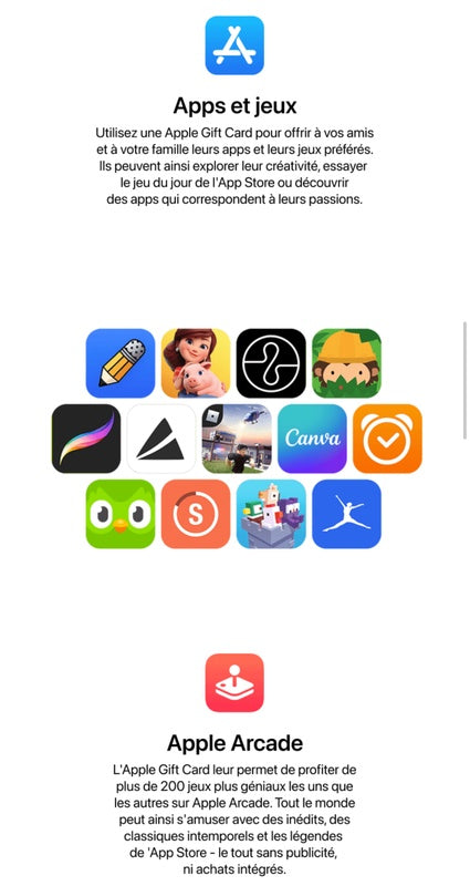 Carte Cadeau Apple