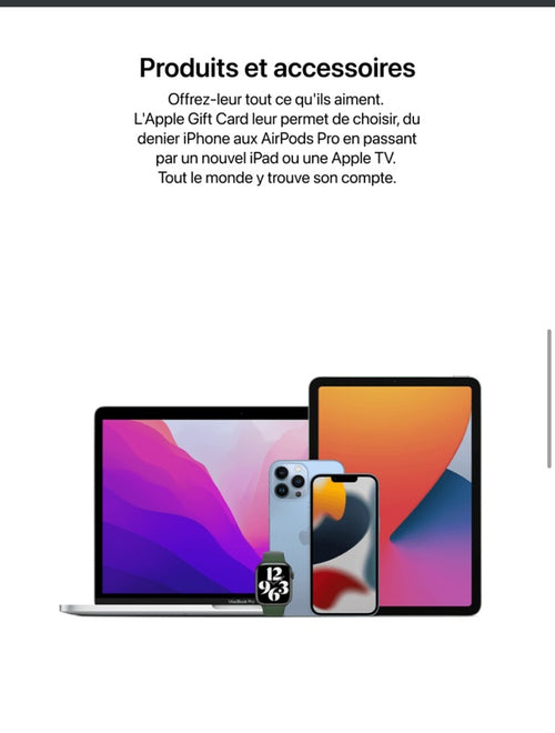 Carte Cadeau Apple